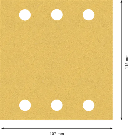 Brusni papir Bosch EXPERT C470, debljine 115 x 107 mm, granulacije 120.