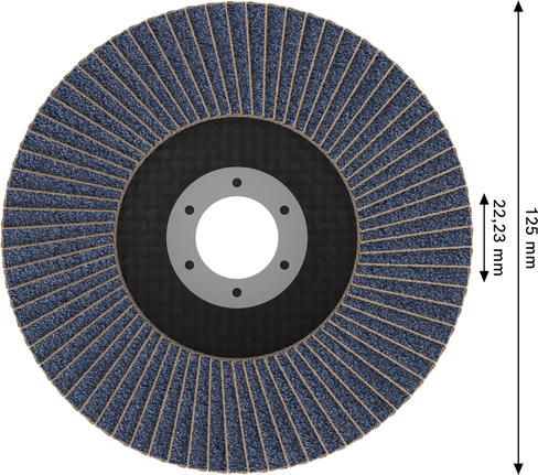 Bosch X451 lamelni brusni disk 125 mm G60 za brušenje metala.
