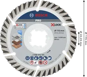 Bosch PRO višenamjenski dijamantni disk 115 mm X-Lock.