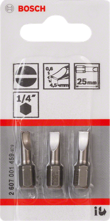 Bosch 25 mm-es hornyos csavarhúzó bitkészlet.
