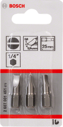 Bosch 25 mm-es csavarhúzóbit-készlet hornyos csavarokhoz.