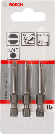 Bosch 49 mm-es hornyos csavarhúzó bitkészlet.