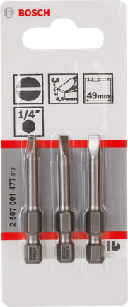 Bosch 3 részes 49 mm-es csavarhúzó bitkészlet.