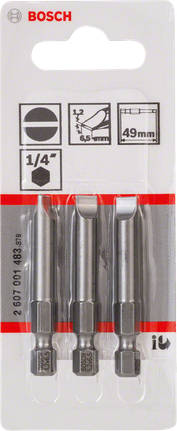 Bosch csavarhúzóbit extra kemény készlet S1.2x6.5 49mm.