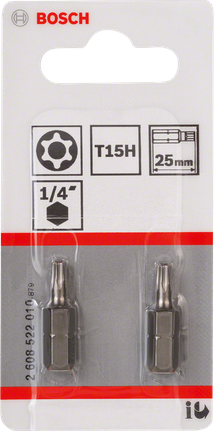 Bosch T15H 25 mm-es 1/4 hüvelykes csavarhúzóbit-csomag.