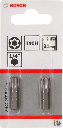 Bosch T40H 25 mm-es csavarhúzóbitek, 2 db-os kiszerelésben.