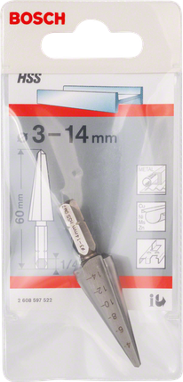Bosch kúpos lemezfúró 3–14 mm.