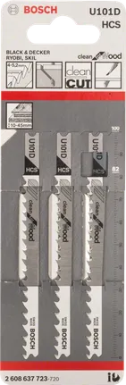 Bosch U 101 D szúrófűrészlap a tiszta favágáshoz.