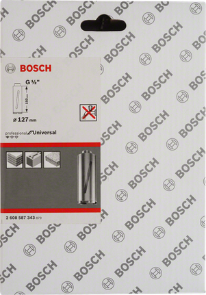 Bosch gyémánt száraz fúrókorona G 1/2 hüvelyk 127 mm.