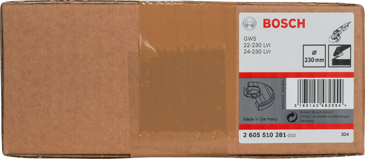 Bosch 230 mm-es védőburkolat fedél nélkül.