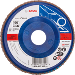 Bosch X551 Expert lamellás csiszolótárcsa fémhez, 60-as szemcsemérettel.
