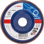Bosch X551 Expert lamellás csiszolótárcsa fémhez, 80-as szemcseméretű.
