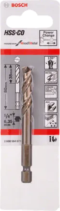Bosch HSS-Co központosító fúrófej fémhez és fához.