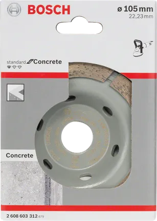 Bosch gyémánt vágókorong betonhoz, Standard, 105 mm.