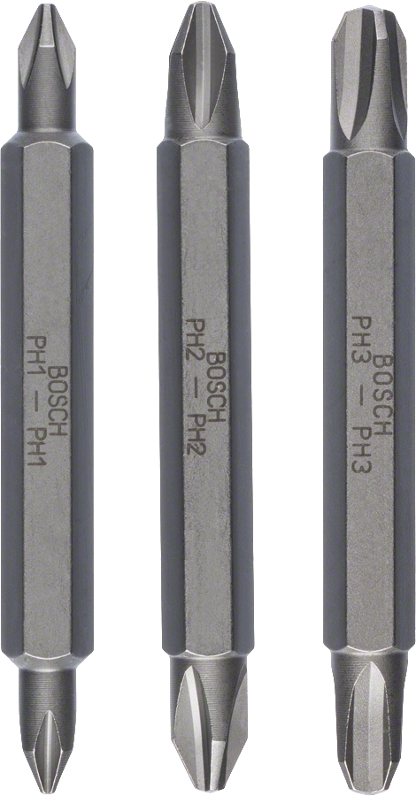 Bosch 3 részes, kétvégű bitkészlet, 60 mm.