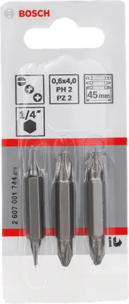 Bosch 3 részes kétvégű bitkészlet.