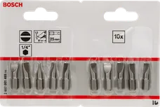 Bosch csavarhúzóbit extra kemény, 1/4 hüvelykes, 25 mm, 10 darabos csomag.