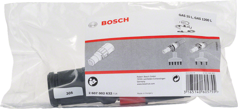 Bosch adapterkészlet GAS 15 L-hez.