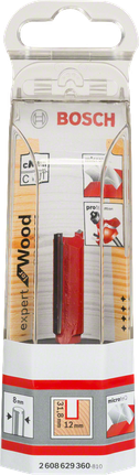 Bosch Expert for Wood egyenes maró, 12 mm-es keményfém maró.