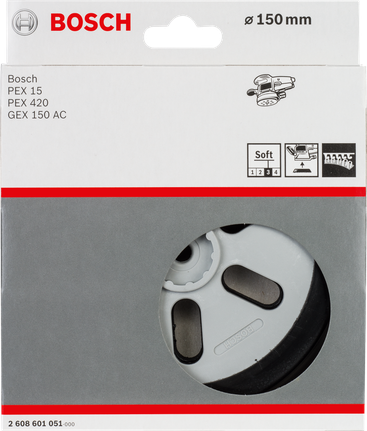 Bosch 150 mm-es puha csiszolótalp.