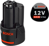 Bosch 12 V-os, 3,0 Ah-s lítium-ion akkumulátor.
