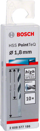 Bosch HSS PointTeQ 1,8 mm-es fúrószárkészlet.