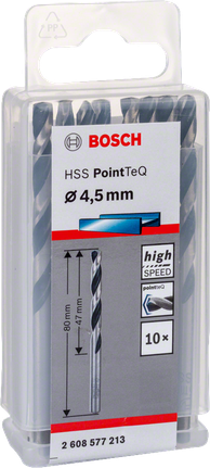 Bosch HSS PointTeQ 4,5 mm-es fúrószár-csomag.