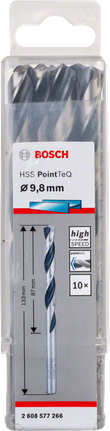 Bosch HSS csigafúrószár PointTeQ 9,8 mm-es csomag.