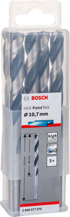 Bosch HSS PointTeQ 10,7 mm-es fúrószárak.