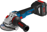 Bosch GWS 18V-10 SC akkus sarokcsiszoló 8.0 Ah akkumulátorral.