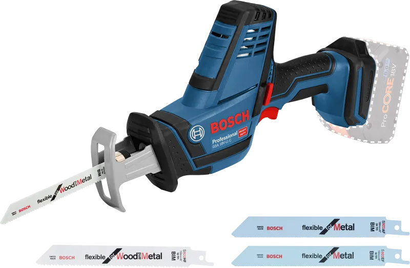 Bosch GSA 18V-LI C akkus orrfűrész fához és fémhez.