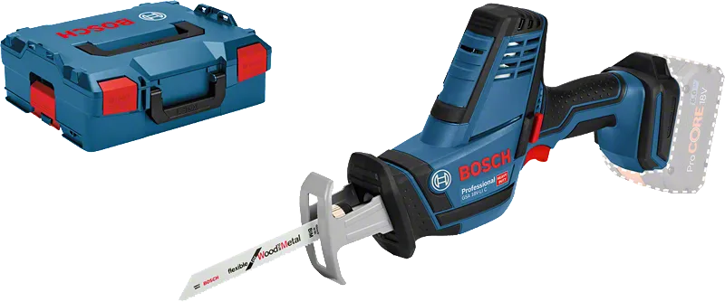 Bosch GSA 18V-LI C akkus orrfűrész kofferben.