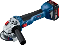 Bosch GWS 18V-10 akkus sarokcsiszoló oldalsó fogantyúval.