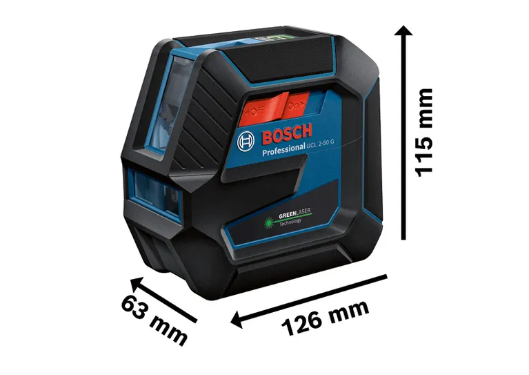 Bosch GCL 2-50 G lézeres szintező zöld lézerrel.