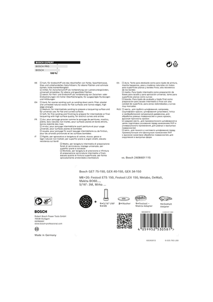 Bosch EXPERT többlyukú csiszolótalp 150 mm kemény.