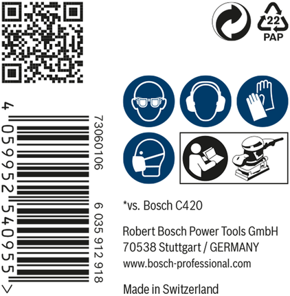 Bosch EXPERT M480 csiszolóháló 93 x 186 mm G 220 50 részes.