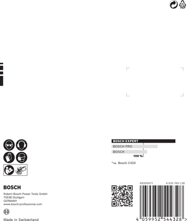 Bosch EXPERT C470 többlyukú csiszolópapír, 125 mm G 80.