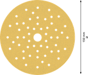 Bosch C470 csiszolópapír korong, többlyukú, 150 mm, 150-es szemcseméretű.
