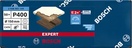 Bosch EXPERT C470 150 mm-es többlyukú csiszolópapír P400 50 db-os kiszerelés.