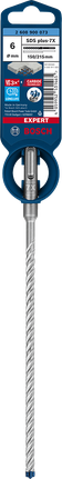 Bosch EXPERT SDS plus-7X 6×150×215 mm-es fúrószár.