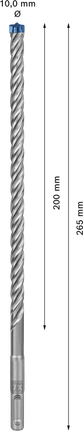 Bosch EXPERT SDS plus-7X kalapácsfúró 10 x 200 x 265 mm.