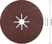 Bosch EXPERT R781 Prisma kerámia szálas tárcsa, 180 mm, 60-as szemcseméret.
