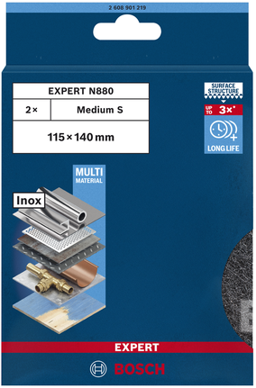 Bosch EXPERT N880 gyapjúkorong közepes S 115x140 mm többfelületű csiszoláshoz.
