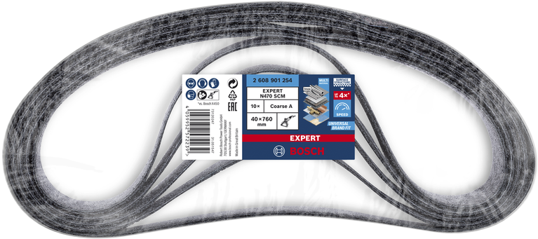 Bosch EXPERT N470 durva csiszolószalag 40x760mm 10 db-os kiszerelés.