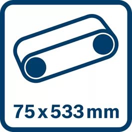  Csiszolószalag mérete: 75 x 533