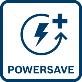  Bekapcsolt PowerSAVE üzemmódban a motor automatikusan aktiválódik, ahogy a csavar a falhoz ér.