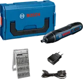 Bosch GO Gen 2 akkus csavarozó készlet bitekkel.