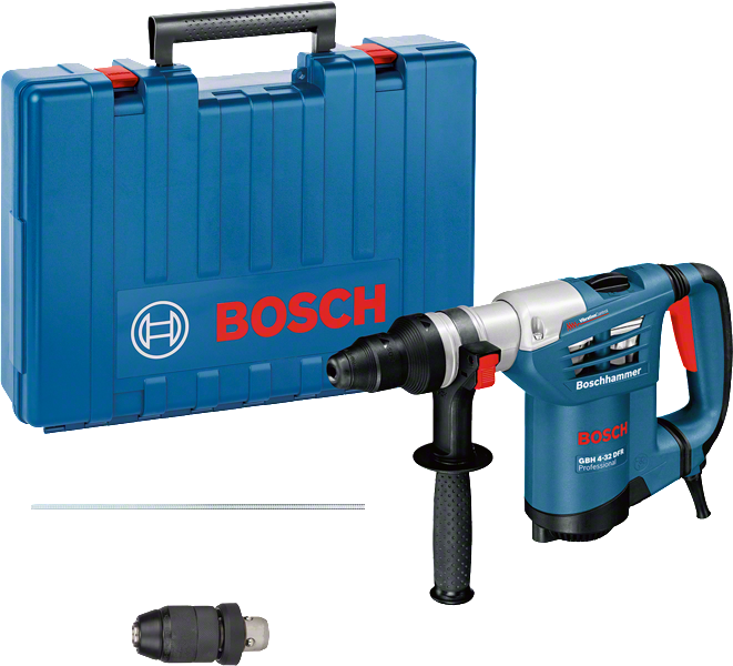 Bosch GBH 4-32 DFR fúrókalapács tokkal és póttokmánnyal.