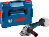 Bosch GWS 18V-10 SC akkus sarokcsiszoló kofferben.