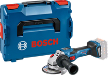 Bosch GWS 18V-15 SC akkus sarokcsiszoló kofferben.